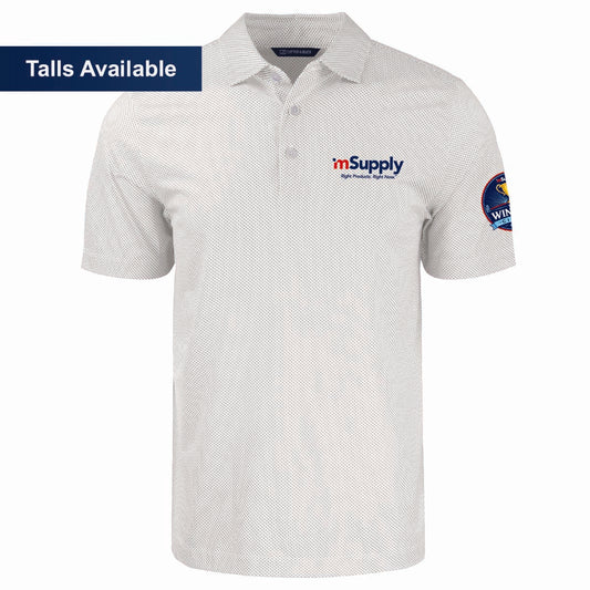 Winner's Circle Cutter & Buck Men's Pike Symmetry Print Stretch Polo