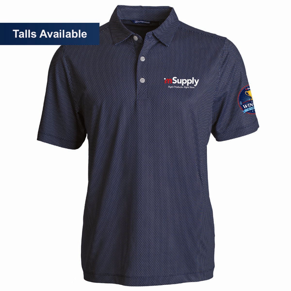 Winner's Circle Cutter & Buck Men's Pike Symmetry Print Stretch Polo