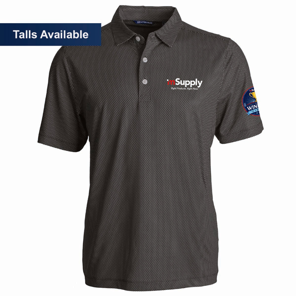 Winner's Circle Cutter & Buck Men's Pike Symmetry Print Stretch Polo